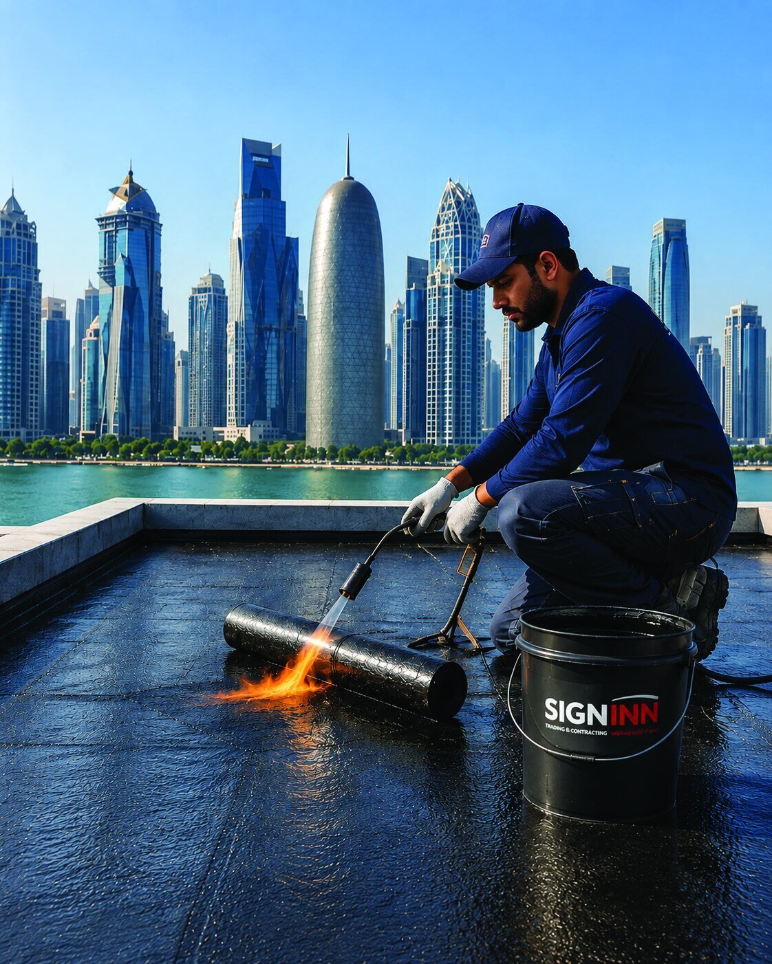 SIGN INN waterproofing work in Qatar