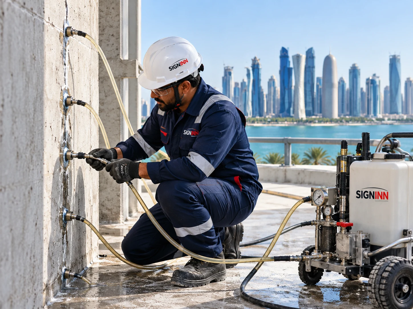 SIGN INN waterproofing and chemical injection work