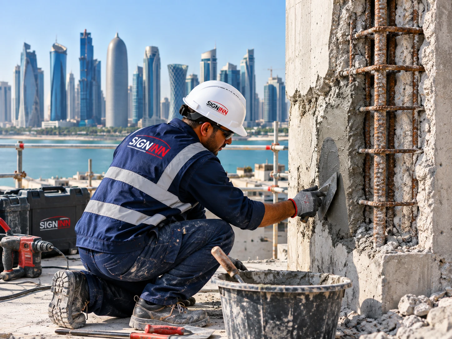 SIGN INN concrete and waterproofing work